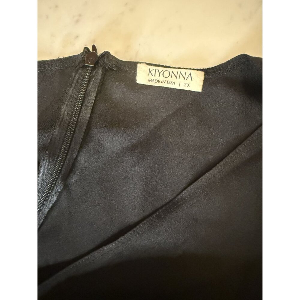 Kiyonna Charisma Crepe Jumpsuit w/ Pockets Black Size 2X NWT $168 [jb] - Picture 7 of 12